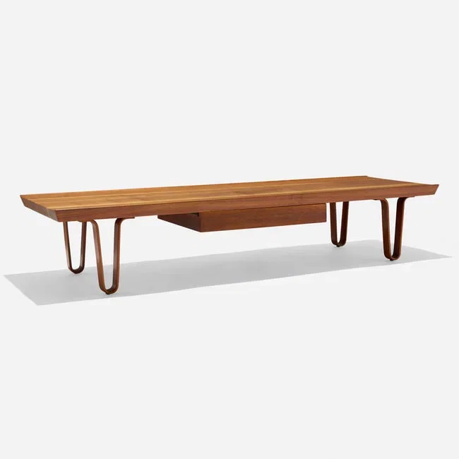 Edward Wormley, Long John bench, model 4699