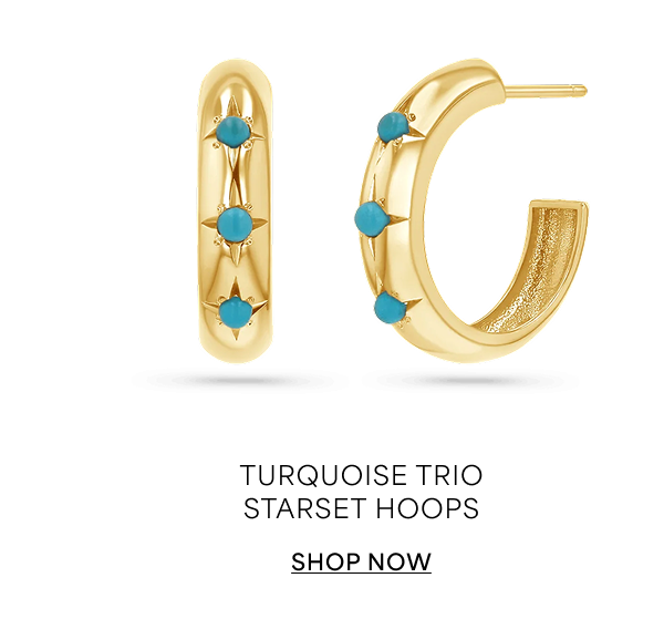 Turquoise Trio Starset Hoops