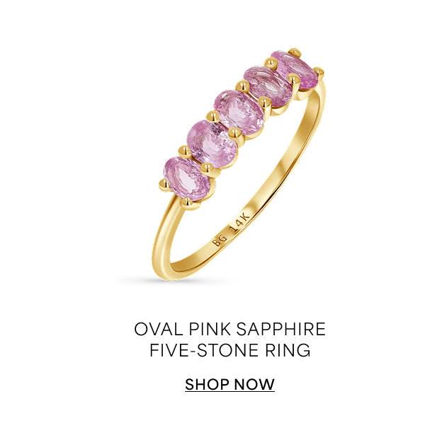 Oval Pink Sapphire Five-Stone Ring