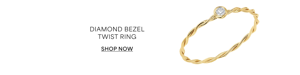 Diamond Bezel Twist Ring