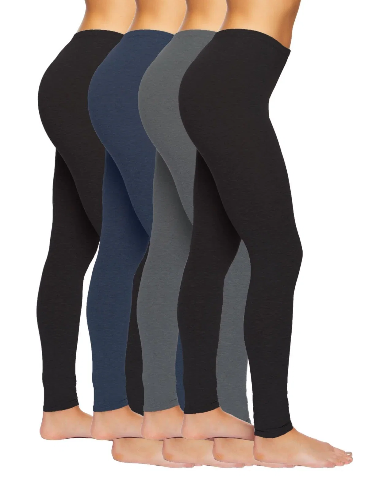Image of Velvety Soft Lightweight Leggings 4-Pack