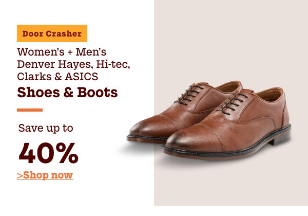 Door Crasher Women's + Men's Denver Hayes, Hi-tec, Clarks, & Asics Shoes & Boots Save up to 40%