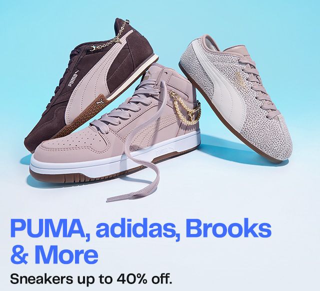 PUMA, adidas, Brooks & More Sneakers up to 40% off.