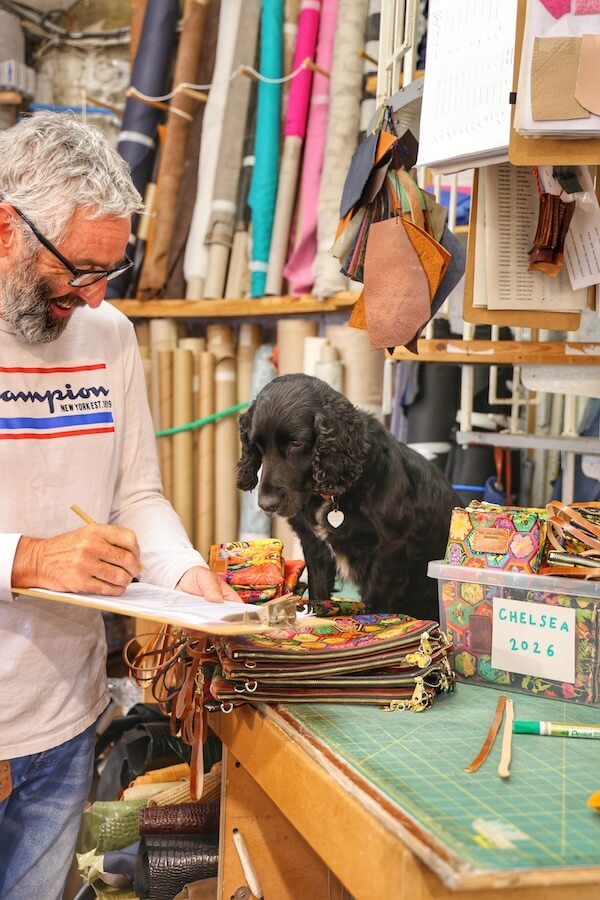 Will and Bumble checking Chelsea stock