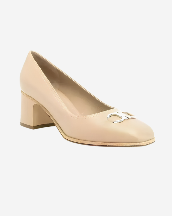 Ferragamo Comiso Embellished Leather Pump at Century 21 NYC