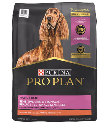 Purina Pro Plan Adult Sensitive Skin and Stomach Salmon and Rice Dry Food for Dogs