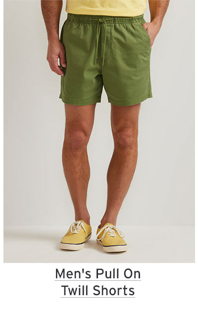 Men's Pull On Twill Shorts