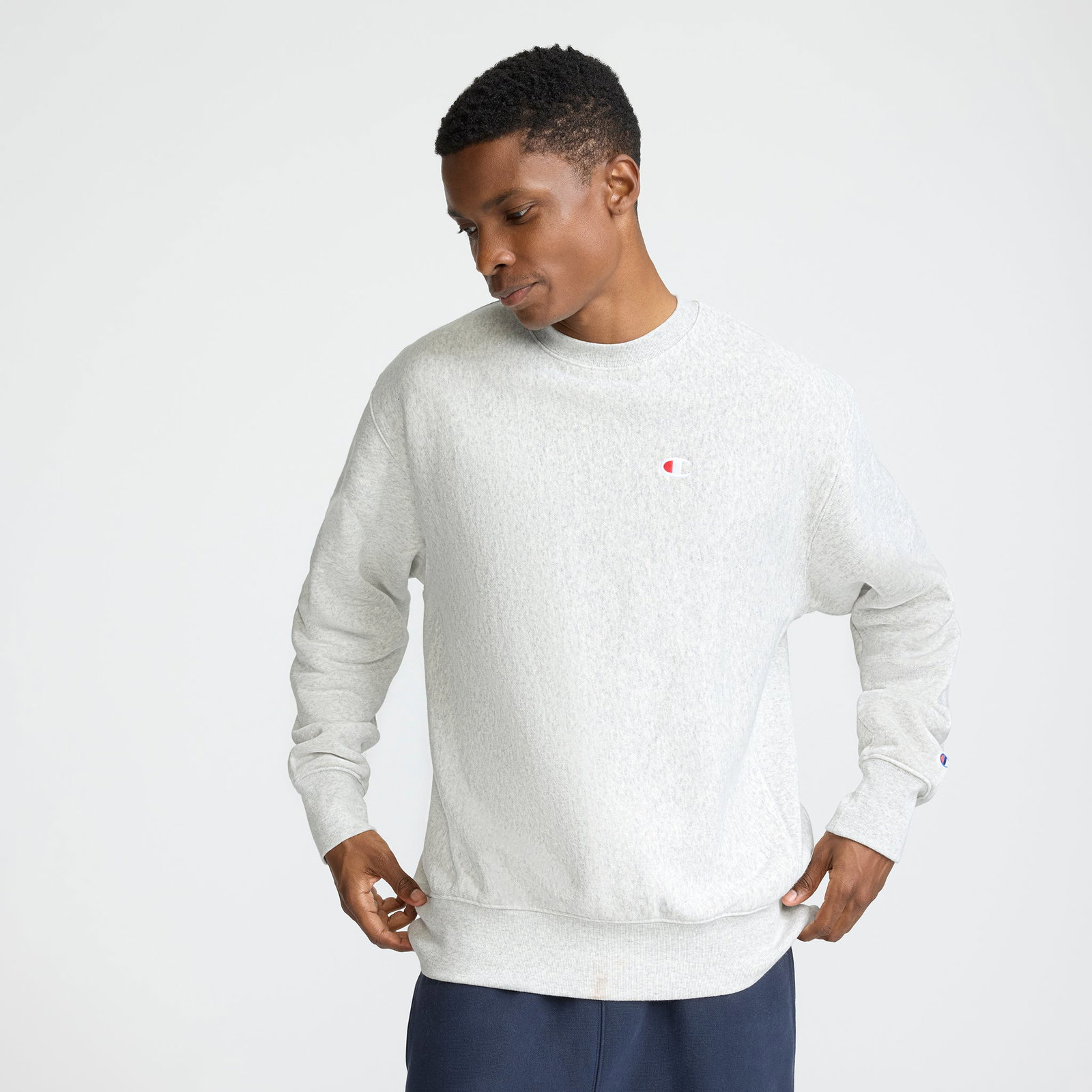 Image of Reverse Weave Crewneck Sweatshirt, C Logo