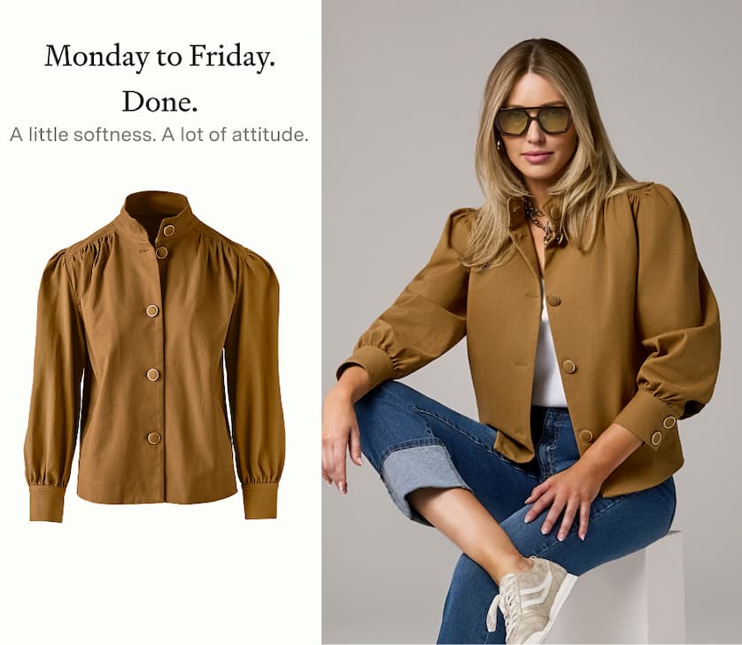 Brushed Twill Long Sleeve Shirt Jacket