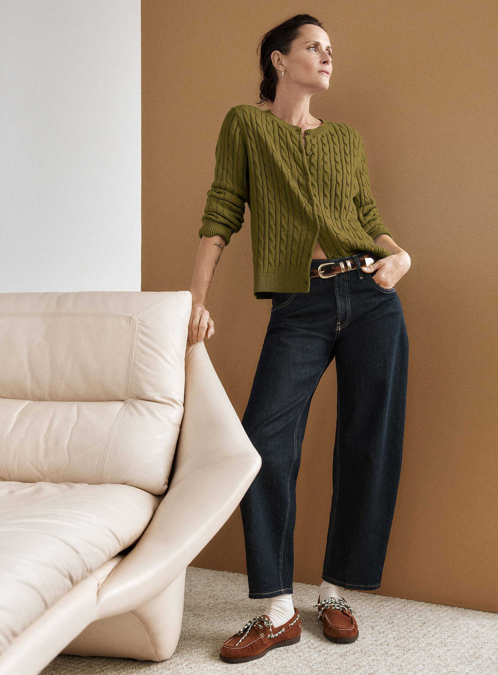 Nica dark indigo jean<br><b>Fit: Barrel leg, high rise</b>