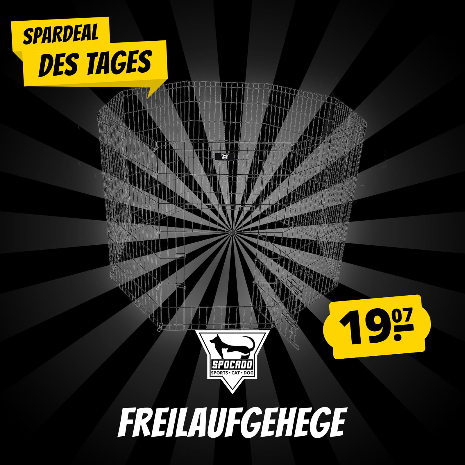 SPOCADO "United" Freilaufgehege 8 tlg. faltbar 