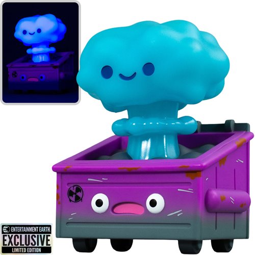 Lil Nuclear Dumpster Fire Biohazard Blue Variant Vinyl Figure - Entertainment Earth Exclusive