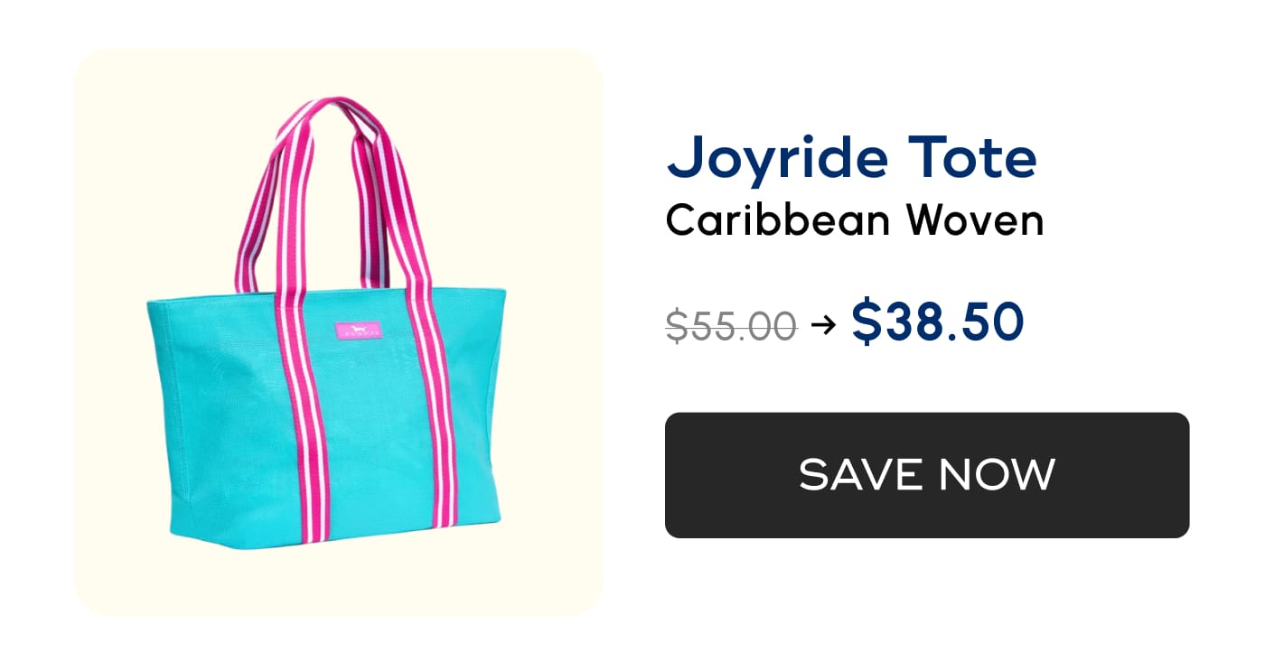 Joyride Tote. Caribbean Woven. $55.00 → $38.50. SAVE NOW