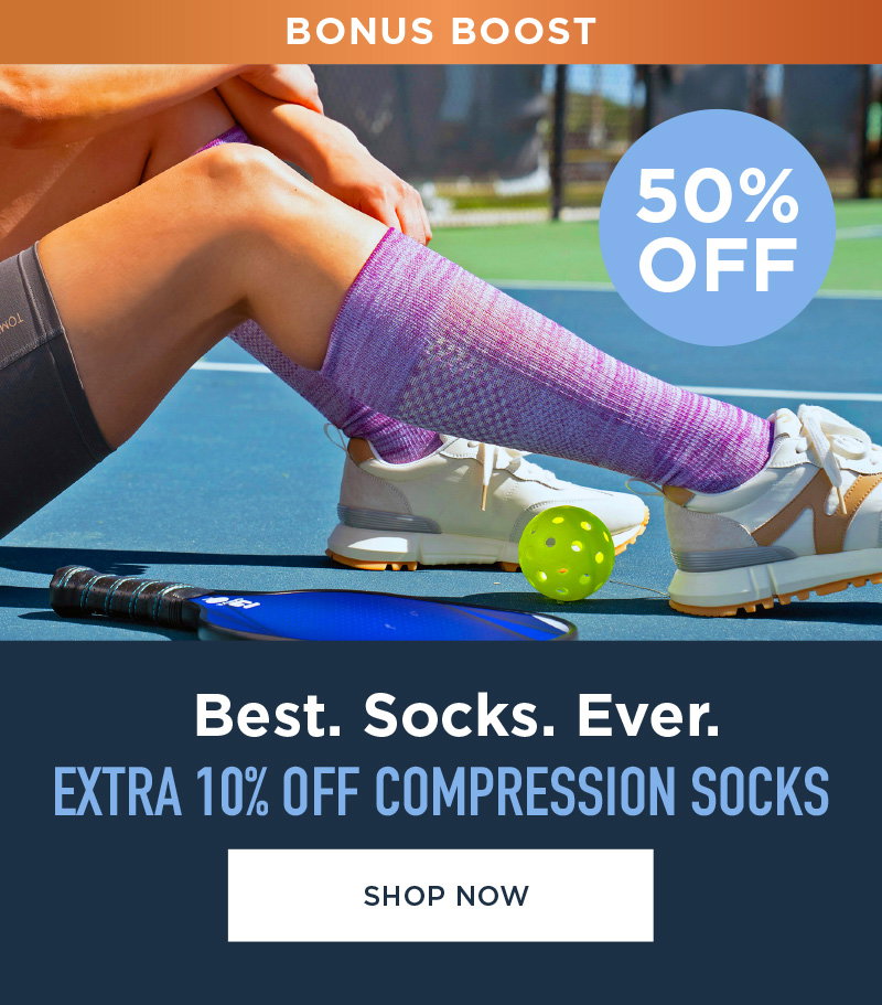 50% OFF COMPRESSION SOCKS SHOP NOW