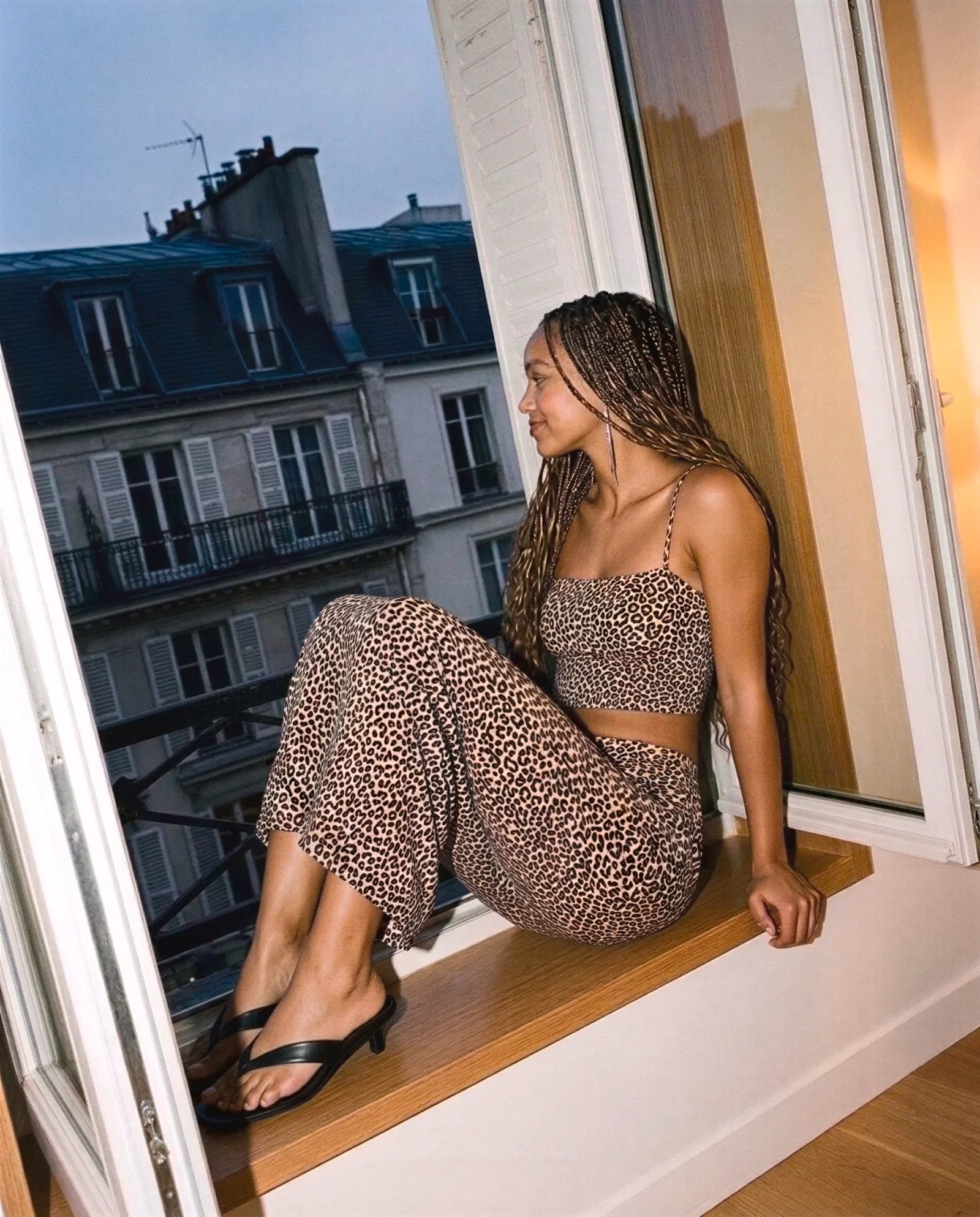 Image of Printed Maxi Skirt And Tank Top Set