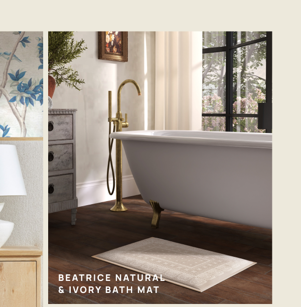 Beatrice Natural & Ivory Bath Mat 