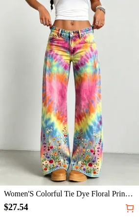 Women S Colorful Tie Dye Floral...