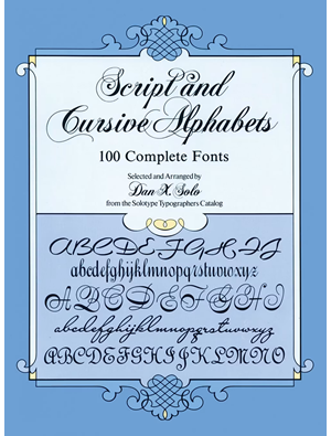 Script and Cursive Alphabets 100 Complete Fonts