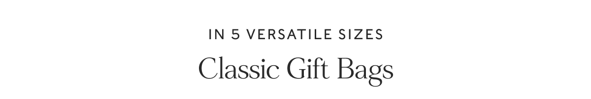IN 5 VERSATILE SIZES - Classic Gift Bags