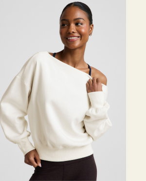 LuxeFleece 2.0™ Off The Shoulder Sweatshirt