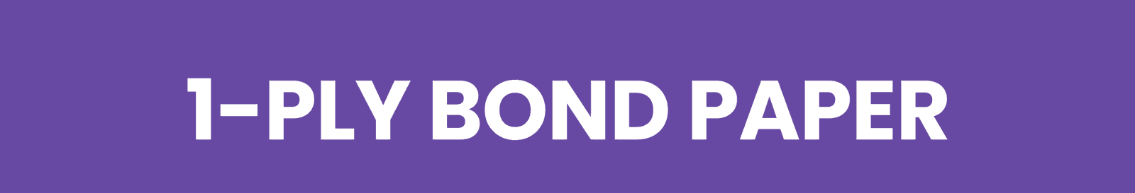 1-Ply Bond Paper