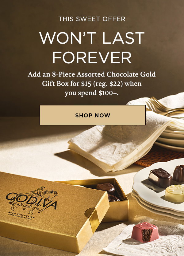Assorted Chocolate Gold Gift Box, 8pc.