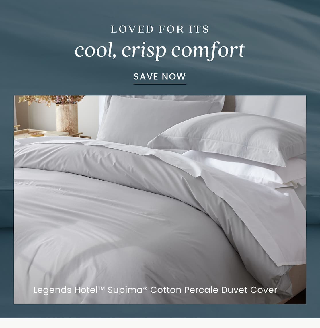 LL Premium Cool Supima Cotton Percale Duvet Cover