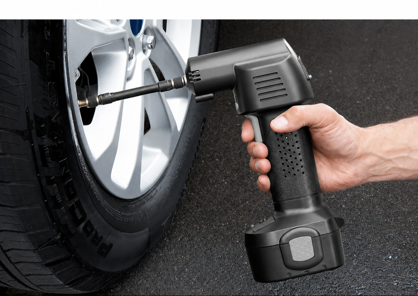 Rechargeable Tire Inflator by Sharper Image