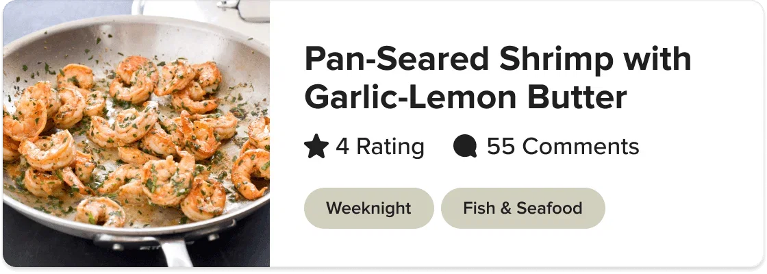 Pan-Seared Shrimp with Garlic-Lemon Butter