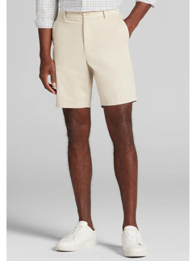 Tailored Fit Stretch Twill Shorts 9''
