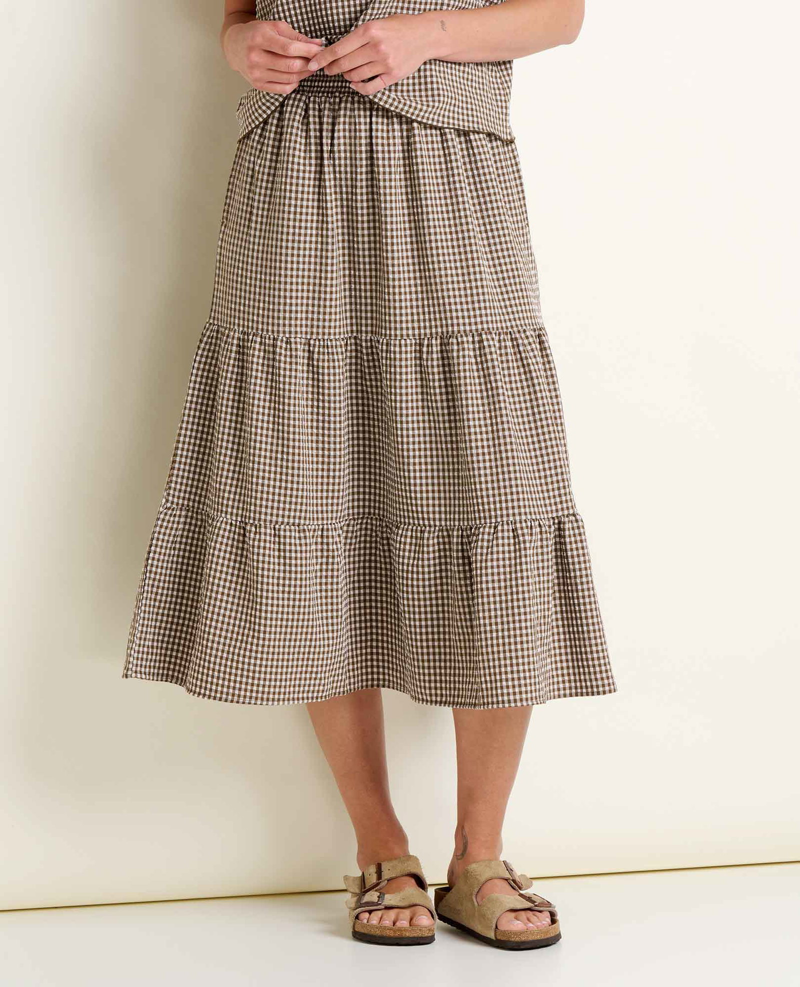 Image of Sunkissed Tiered Midi Skirt