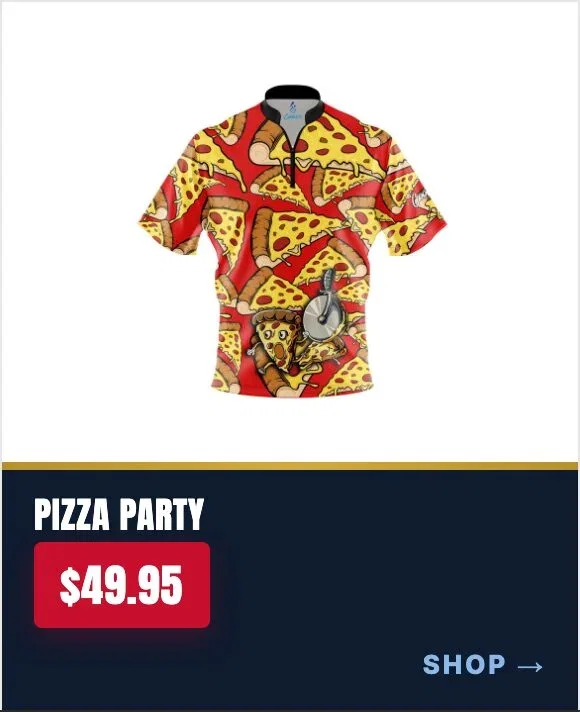 Pizza Party Fast Track CoolWick Bowling Jersey
