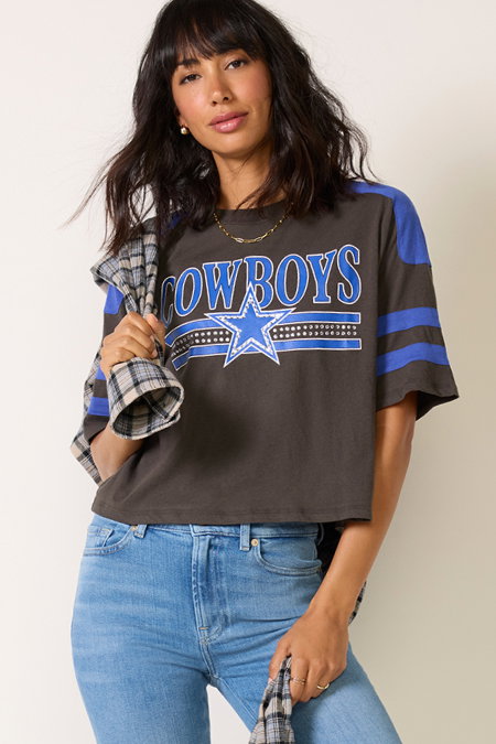 SHOP Cowboys Bling Crop Tee