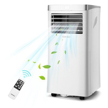 Costway 8000 BTU/10000BTU ASHRAE Portable Air Conditioner 3-in-1 Air Cooler with Remote Control