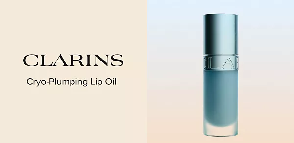 Clarins Cryo plumping lip oil. Shop now.
