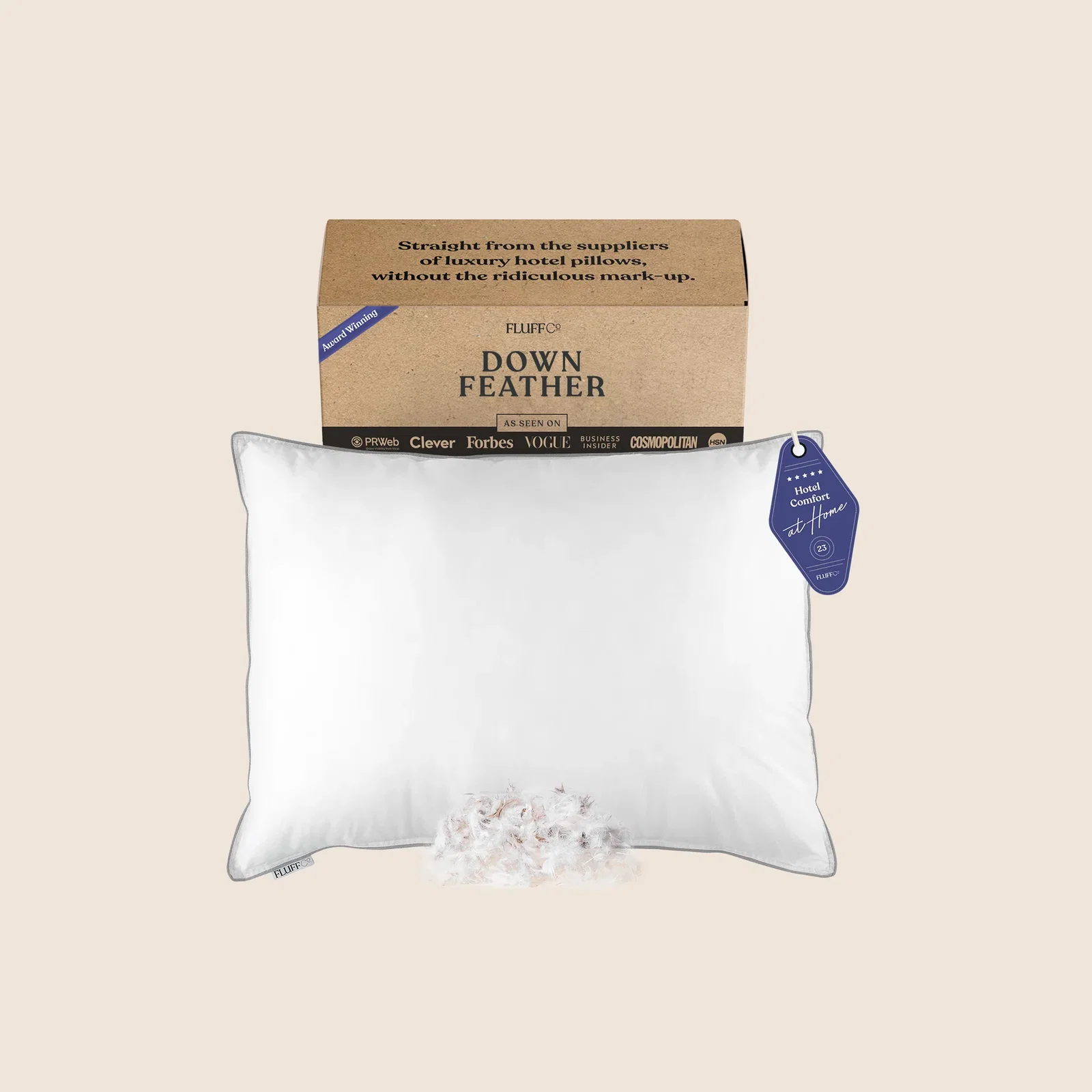Bring the softest hotel-quality down feather pillow to your bed at home. With the same construction as the pillows found in 5-star hotels and resorts,...