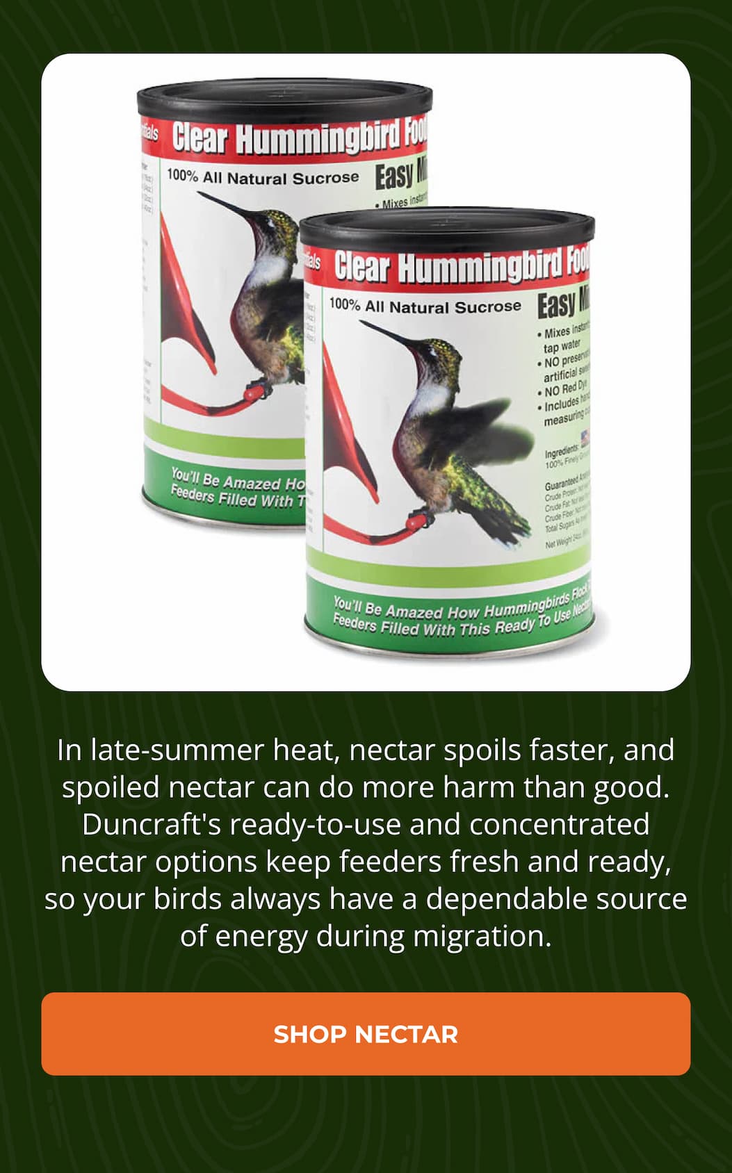 FRESH NECTAR MATTERS RIGHT NOW