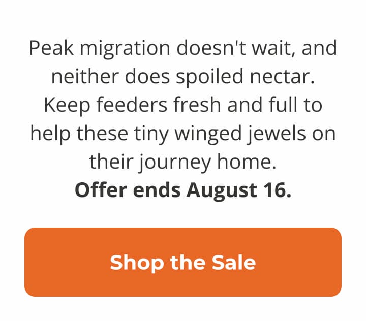 Peak migration doesn't wait, and neither does spoiled nectar