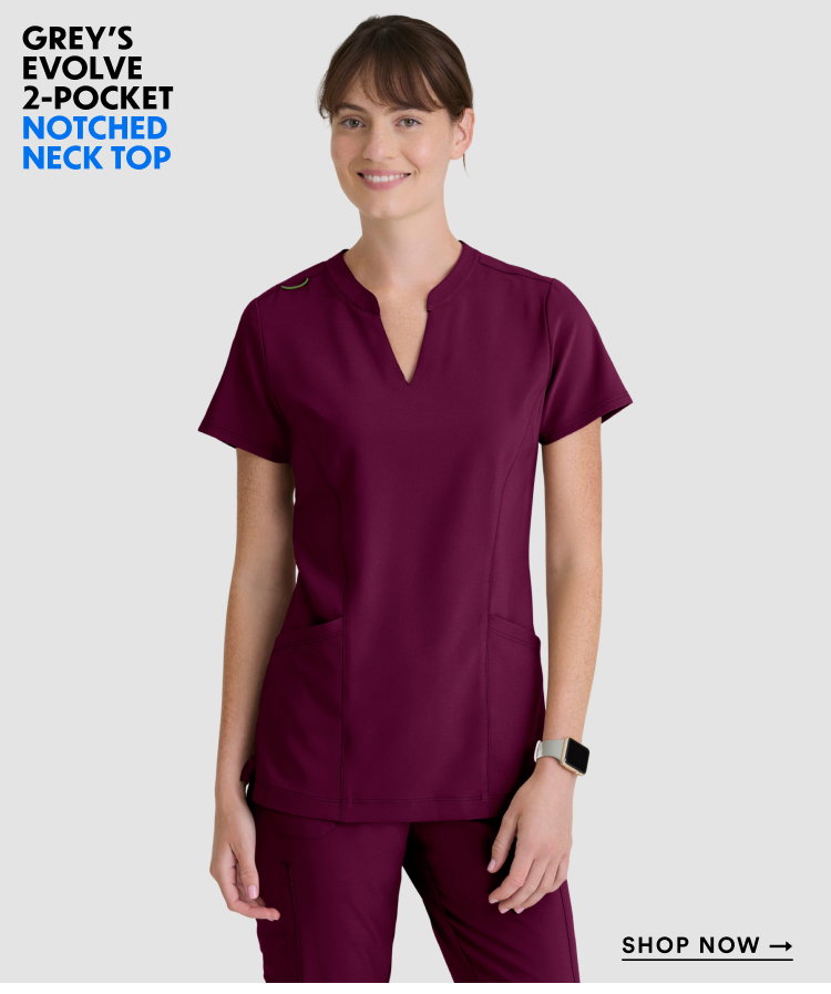 Grey's Evolve 2-Pocket Notched Neck Top | Shop Now