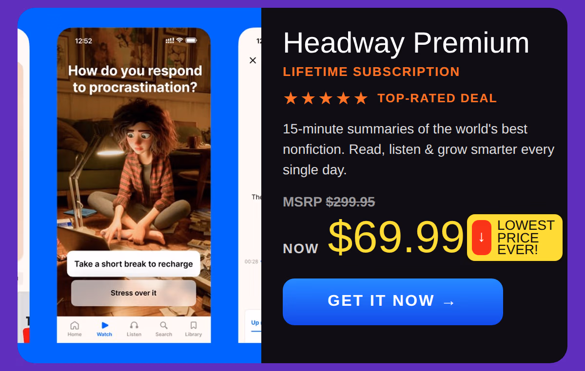 Headway Premium: Lifetime Subscription