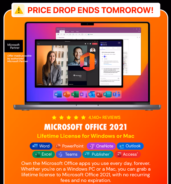 Microsoft Office 2021 for Windows or Mac