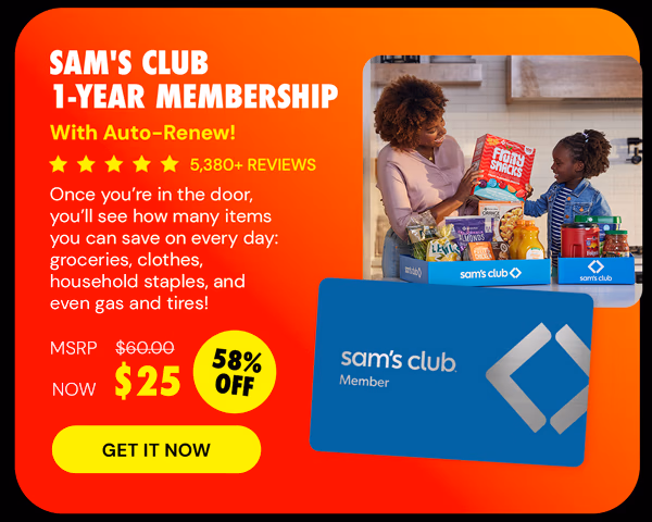 Sam's Club 1-Year Membership with Auto-Renew!