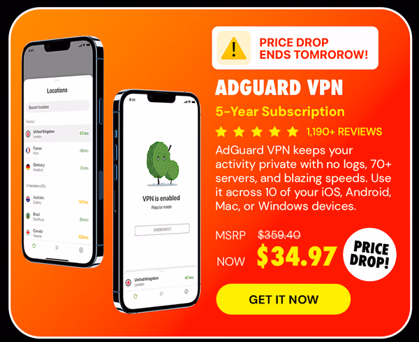 AdGuard VPN: 3-Yr Subscription
