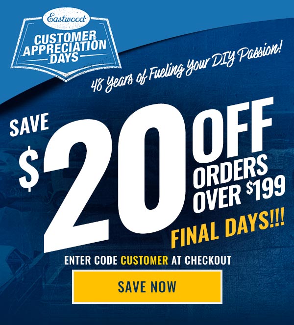 Save $20 on orders over $199 with code CUSTOMER.