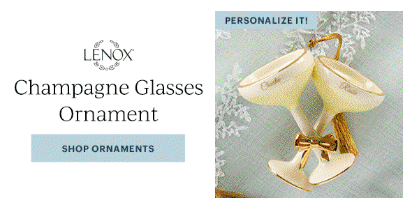 LENOX  Champagne Glasses Ornament  [SHOP ORNAMENTS]
