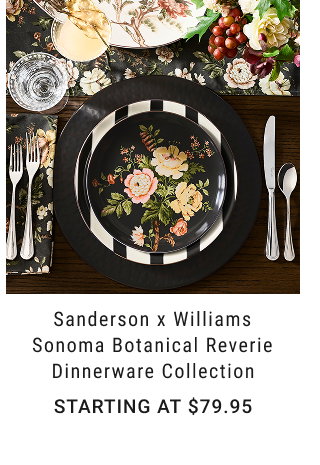 Sanderson x Williams Sonoma Botanical Reverie Dinnerware Collection Starting at $79.95