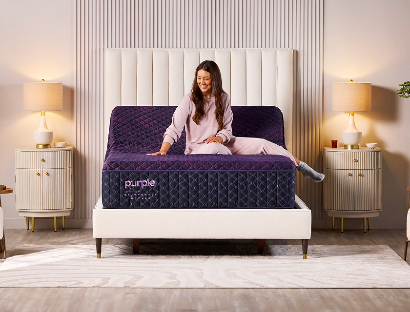 Save up to $1,599 on the new Purple Rejuvenate Royale + $300 Instant Gift with select adjustable bases.