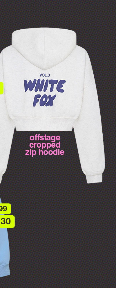 OFFSTAGE CROPPED ZIP HOODIE