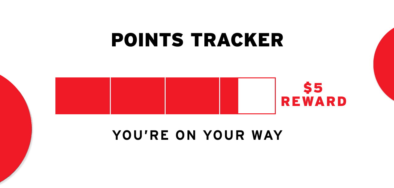 YOU'RE ON YOUR WAY TO A $5 REWARD