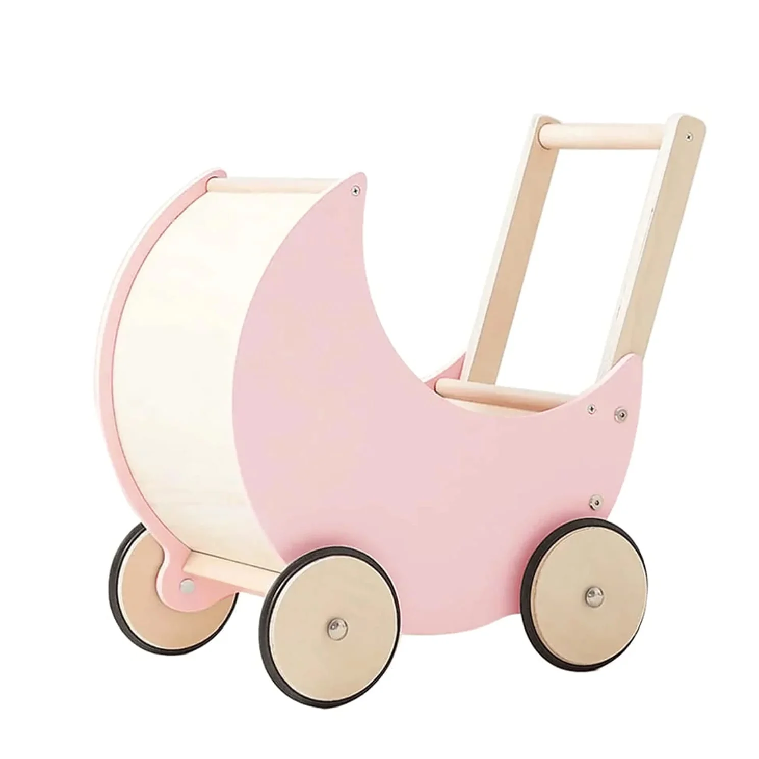 Image of Wooden Moon Doll Pram